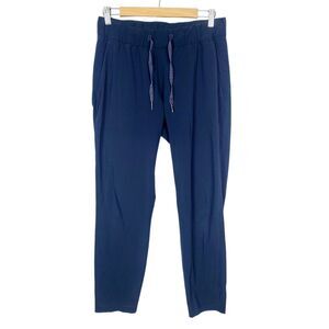 Lululemon On The Fly Pant 6 Navy‎ Blue Pull-on Drawstring Pockets Ankle